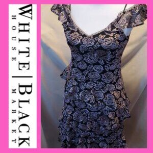 WHBM Floral Cold Shoulder Dress SZ 0